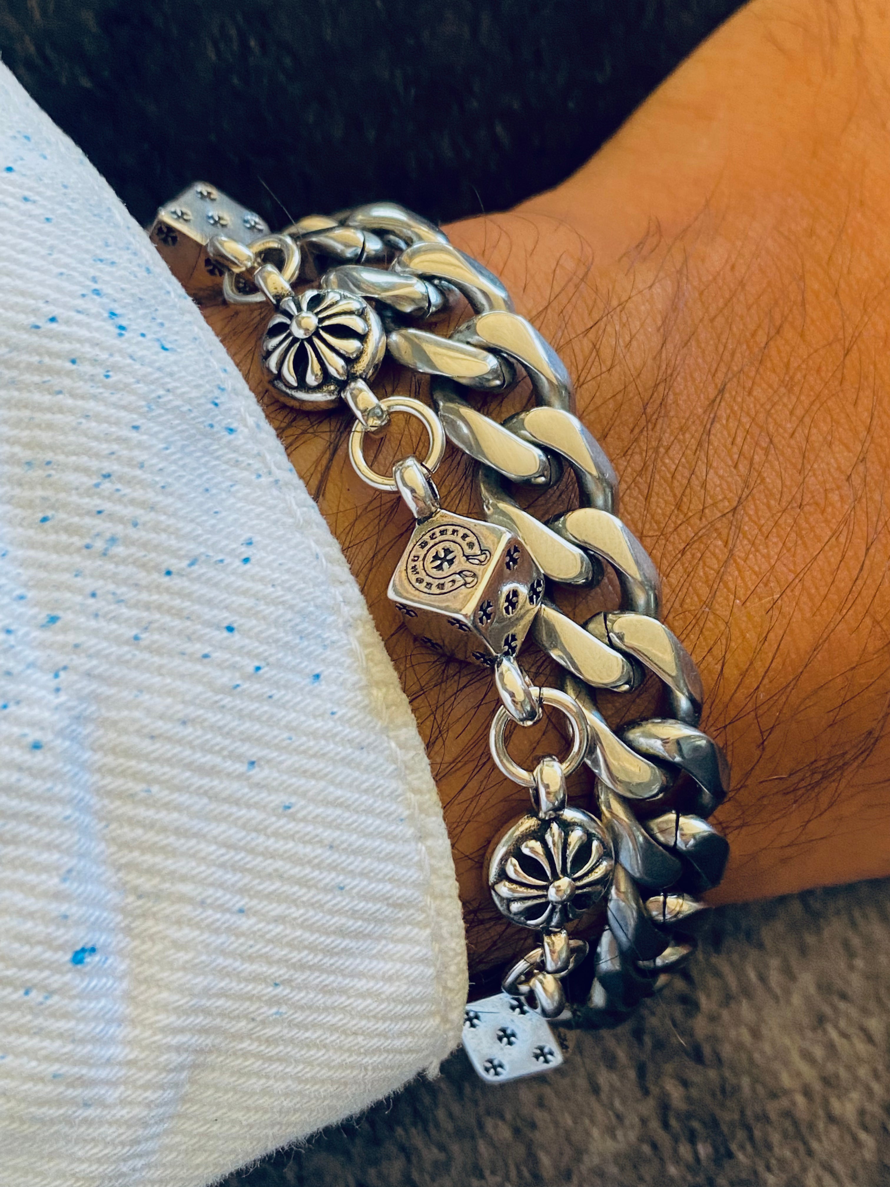 DICE AND CROSSBALL BRACELET